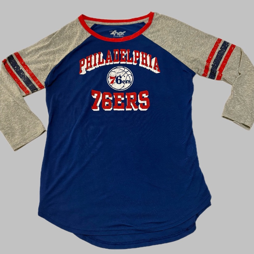 🏀Philadelphia 76ers Women’s 3/4 Sleeve Tee Size M